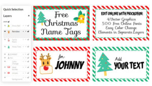 🎅🏼 Free Printable Christmas Name Tag - MockoFUN
