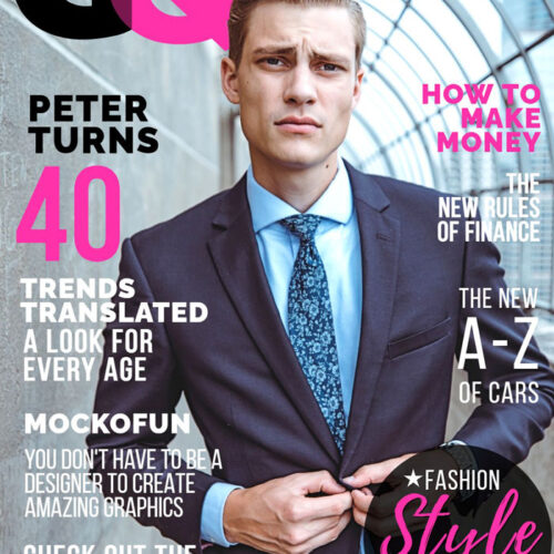 GQ Magazine Cover Template MockoFUN