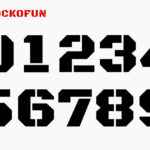 Stencil Font Numbers