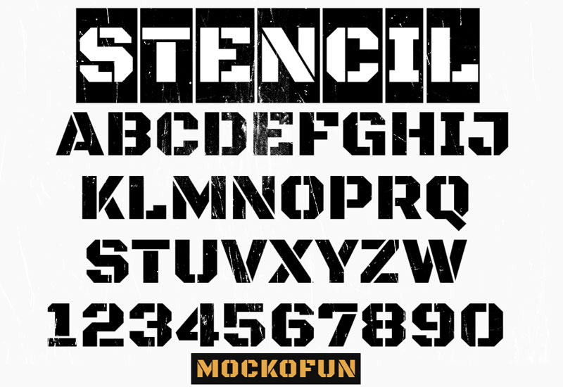 Stencil Font Generator - MockoFUN