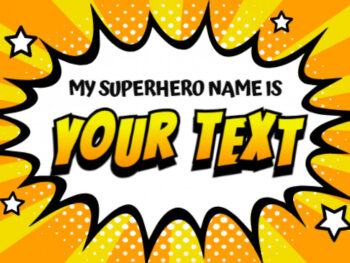 Superhero Name Tag