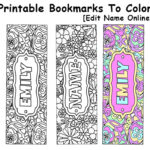 Printable Bookmarks To Color