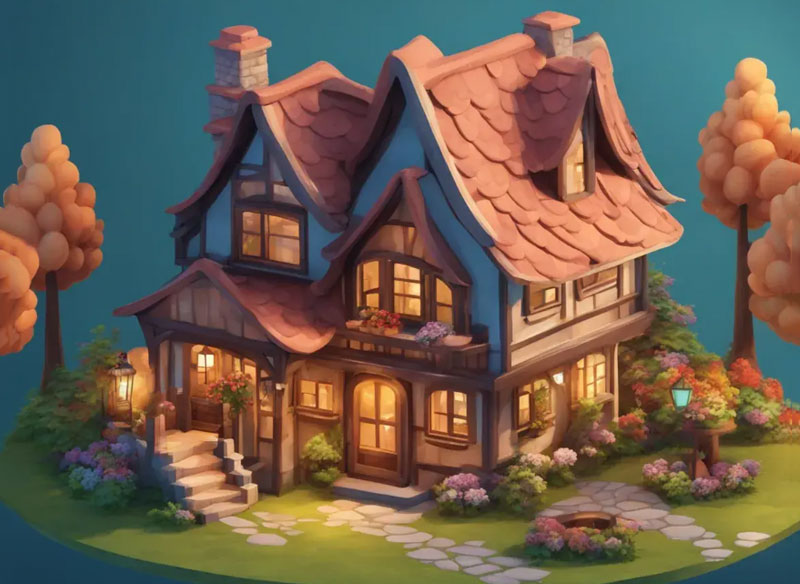 3D Cartoon House