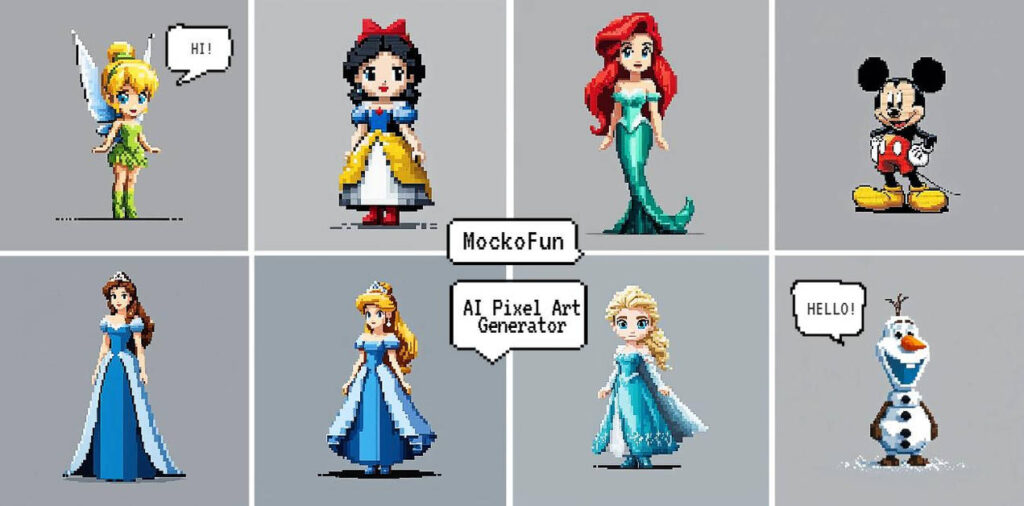 Pixel Art Disney Characters