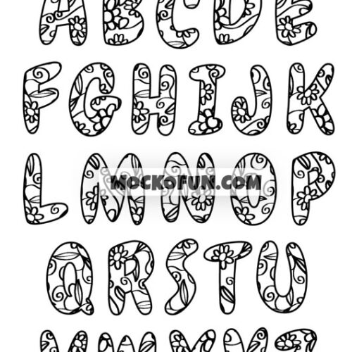 Coloring Sheets With Letters - MockoFUN