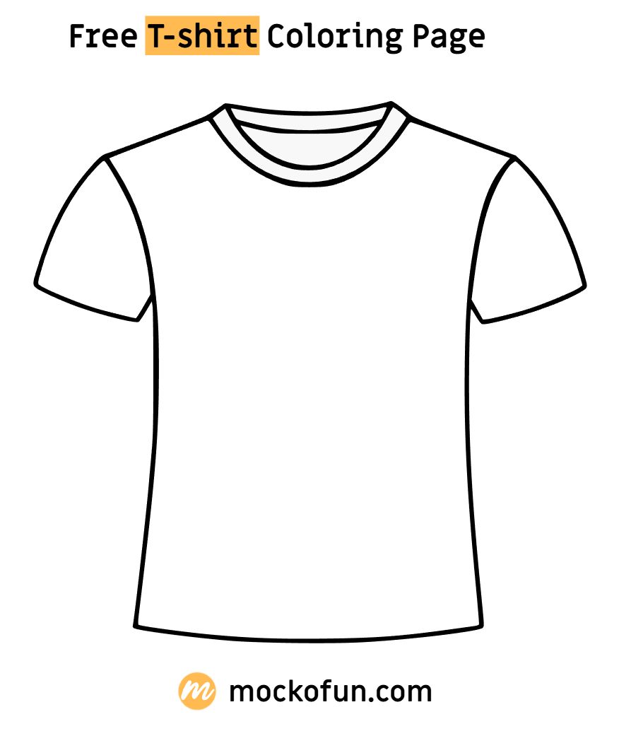 Tee Shirt Coloring Page Tee Shirt Coloring Page