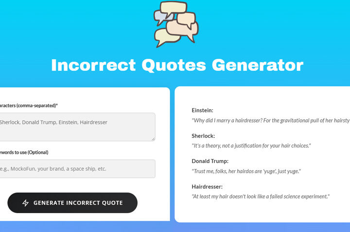 Incorrect Quotes Generator