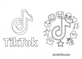 TikTok Coloring Page