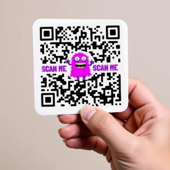 QR code sticker