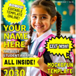School Magazine Cover Design