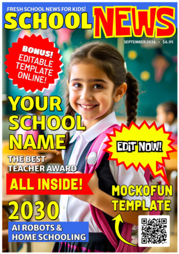 School Magazine Cover Design