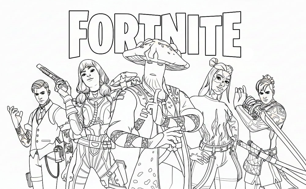 Fortnite Coloring Pages