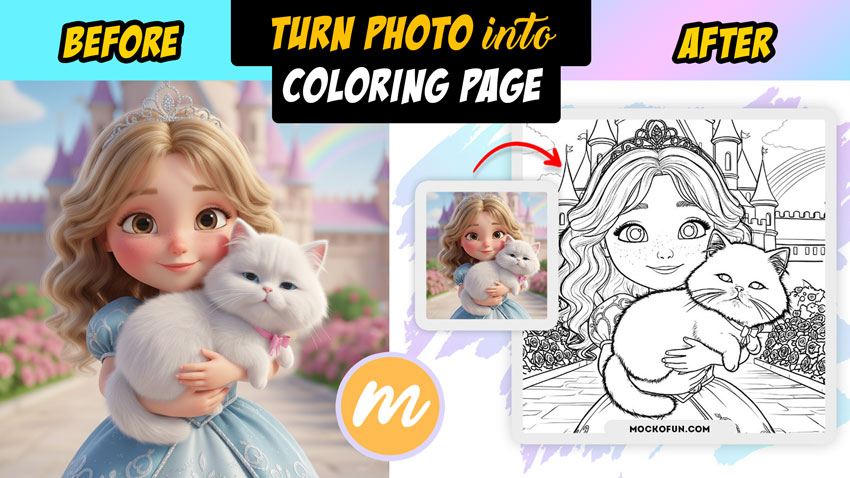 Convert Photo Into Coloring Page