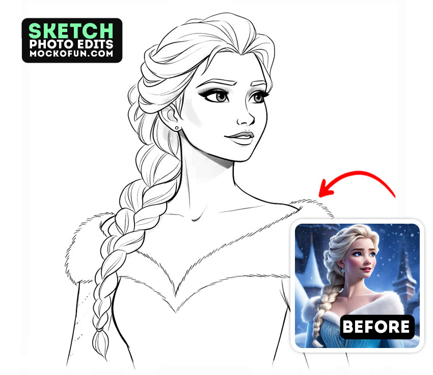 Convert photo to line drawing