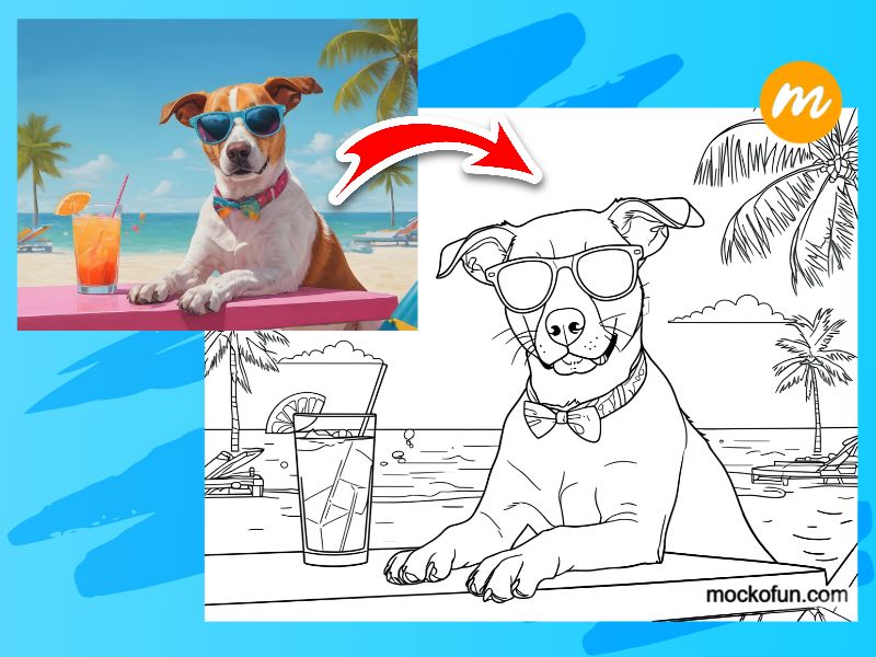 Photo to coloring page