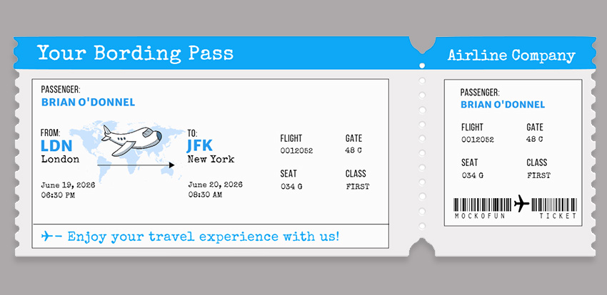 Airline Ticket Template
