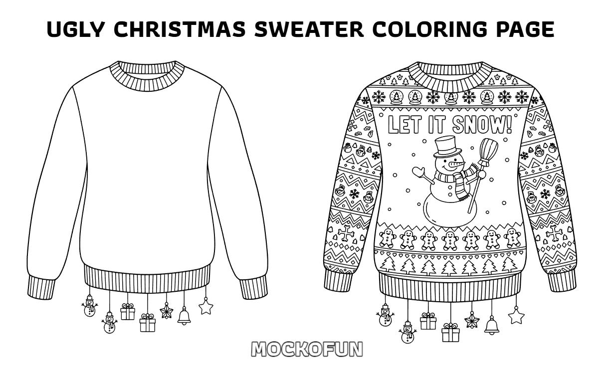 Ugly Christmas Sweater Template Ugly Christmas Sweater Template