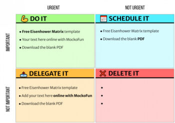 Eisenhower Matrix Template