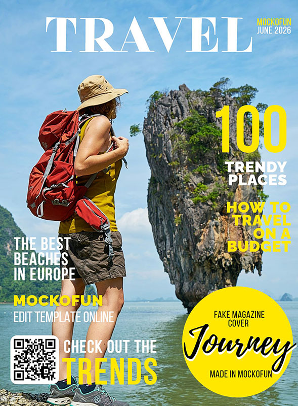 Travel magazine cover template Travel magazine cover template