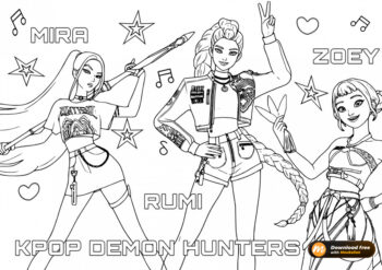 Kpop Demon Hunters Coloring Pages